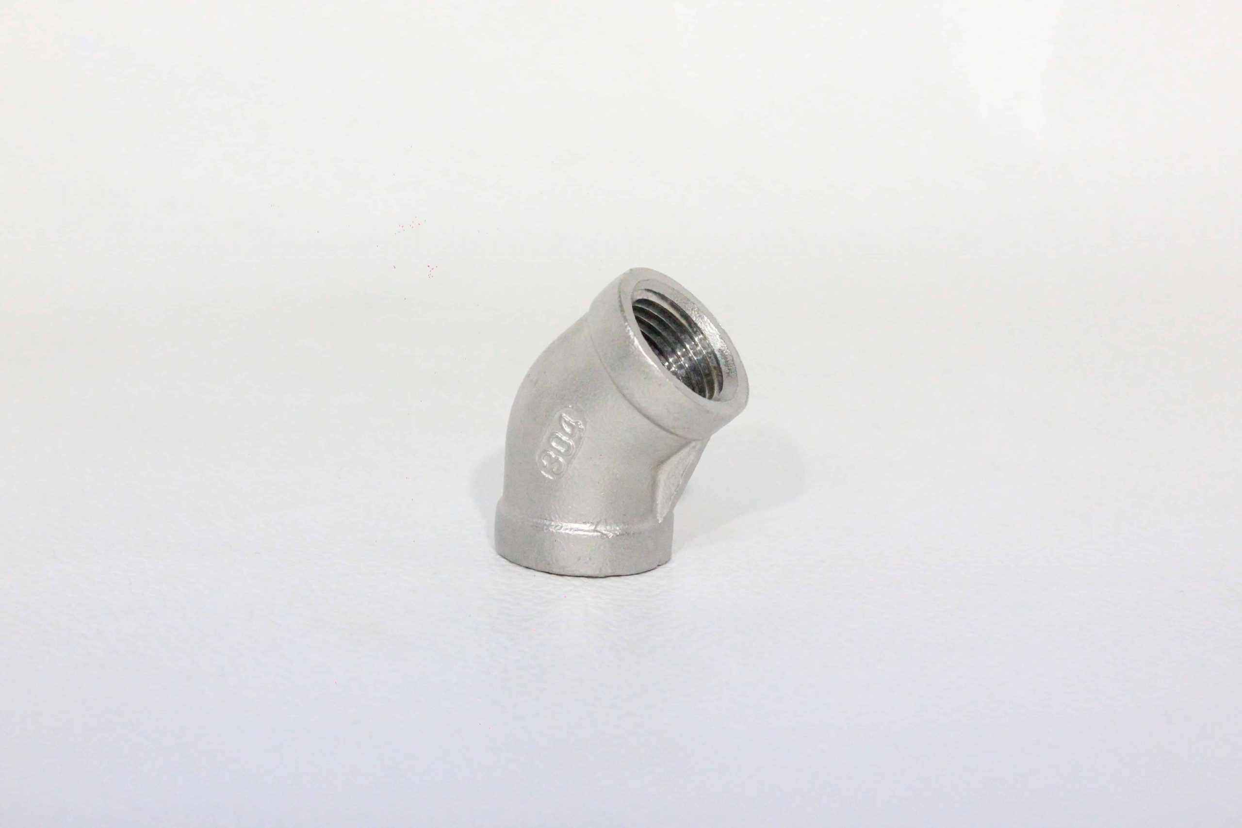 CODO DE ACERO INOX T304 Y T316 45° CED.40