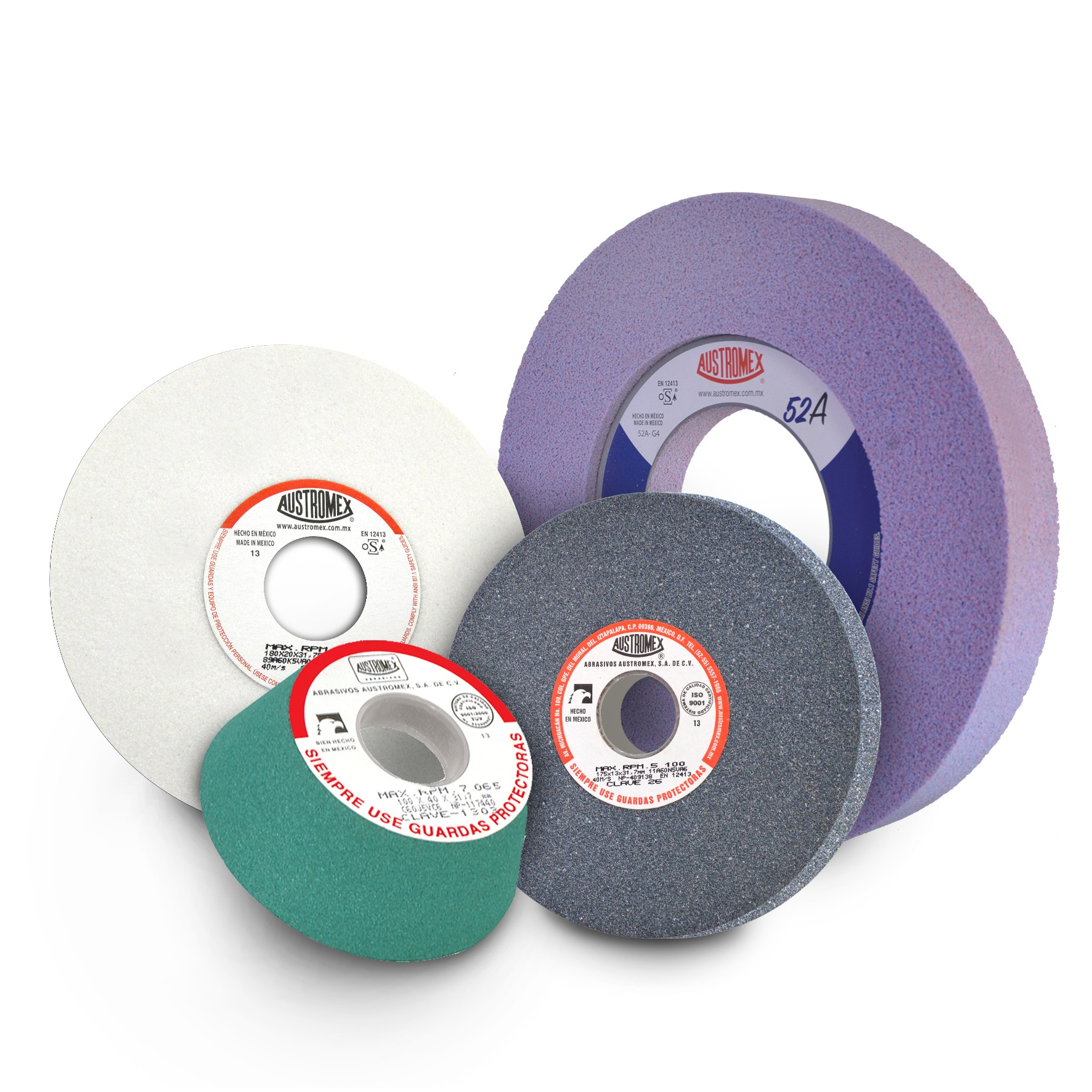 RUEDAS ABRASIVAS PARA ESMERILADO, RECTIFICADO, AFILADO Y DESBASTE